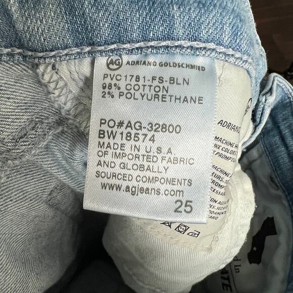 AG Adriano Goldschmied Stevie Capri Jeans Women's 25 Mid Rise Slim Straight Leg - Picture 2 of 8